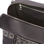LOEWE AMAZONA 44 BAG IN JACQUARD WITH ANAGRAM MOTIF AND CALFSKIN