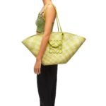 LOEWE LARGE ANAGRAM BASKET BAG IN IRACA PALM AND CALFSKIN