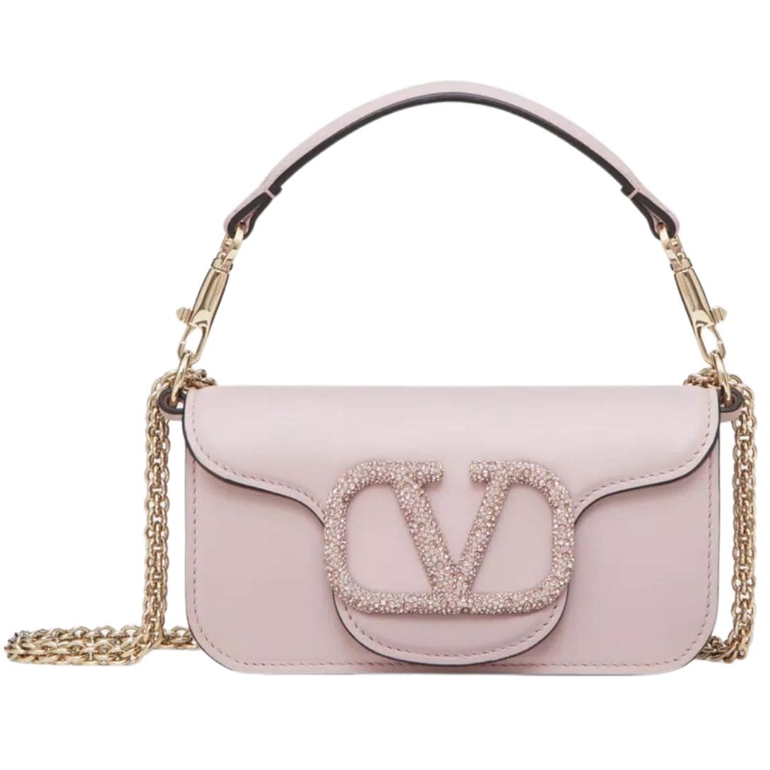 VALENTINO GARAVANI LOCÒ SMALL SHOULDER BAG WITH JEWEL LOGO