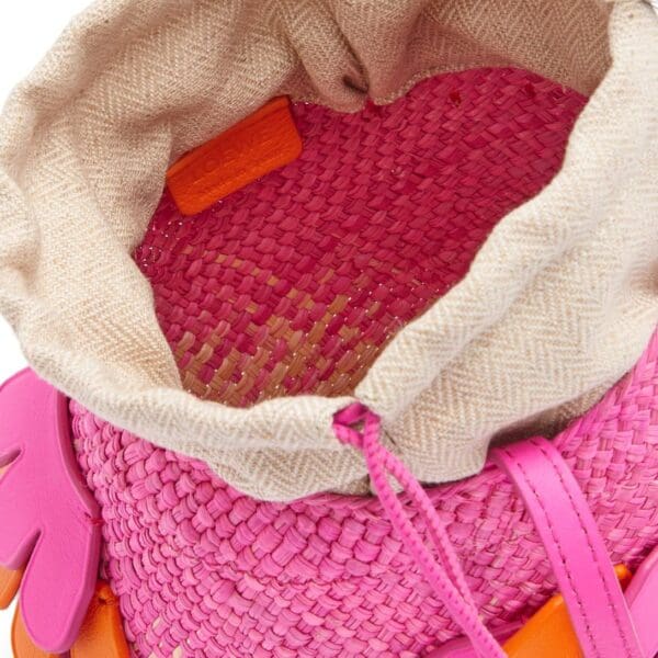 LOEWE BIRD BAG IN IRACA PALM AND CALFSKIN