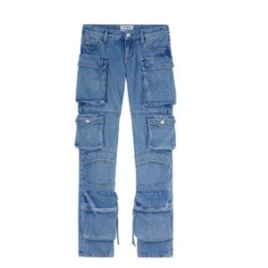 THE ATTICO ESSIE WASHED BLUE LONG PANTS