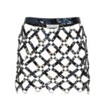 THE ATTICO NAVY BLUE MIDI SKIRT