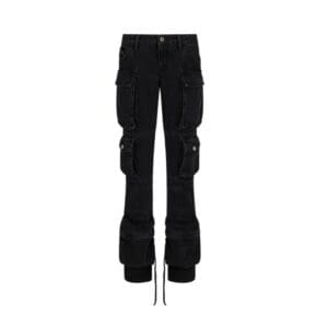 THE ATTICO ESSIE BLACK LONG PANTS