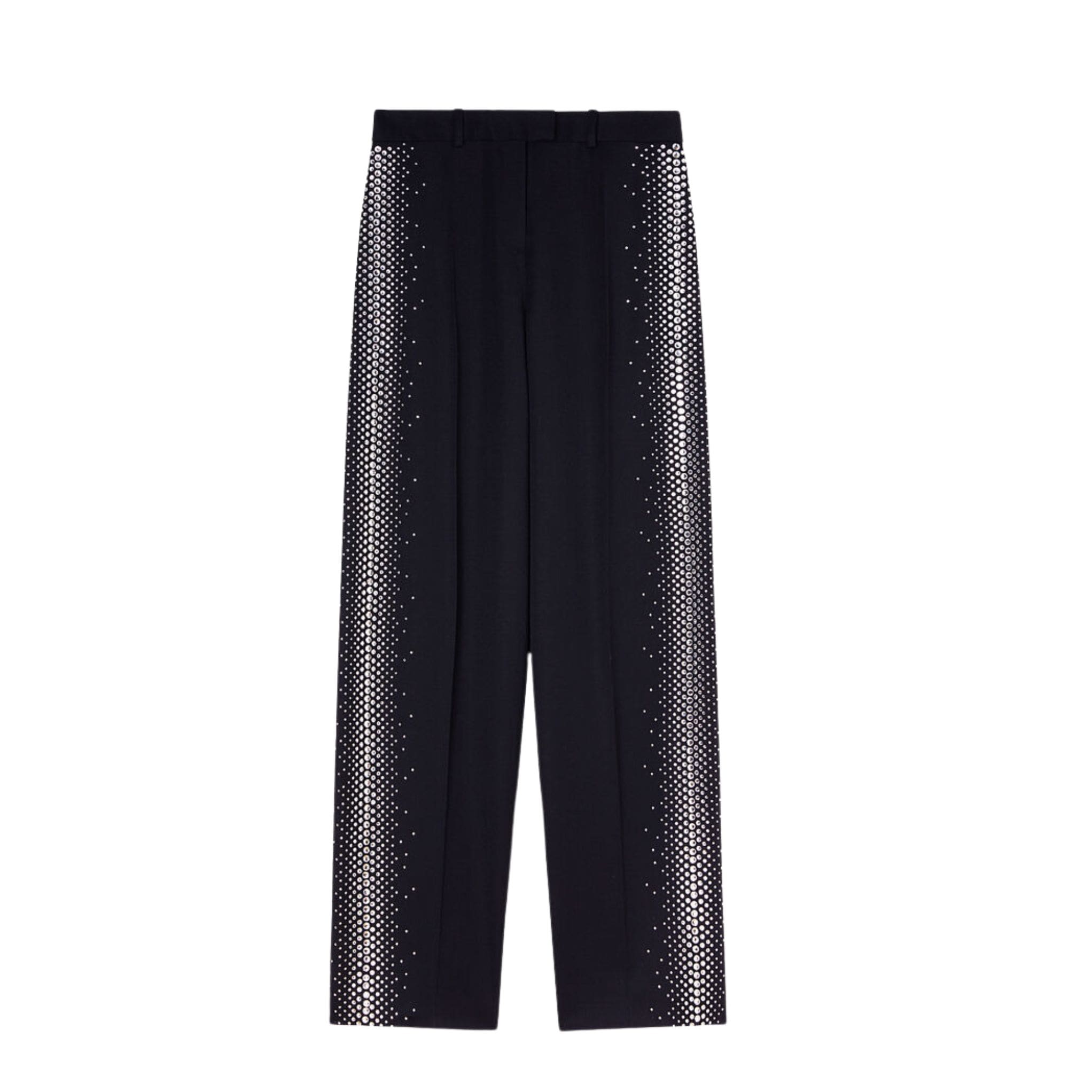 THE ATTICO JAGGER BLACK AND SILVER LONG PANTS