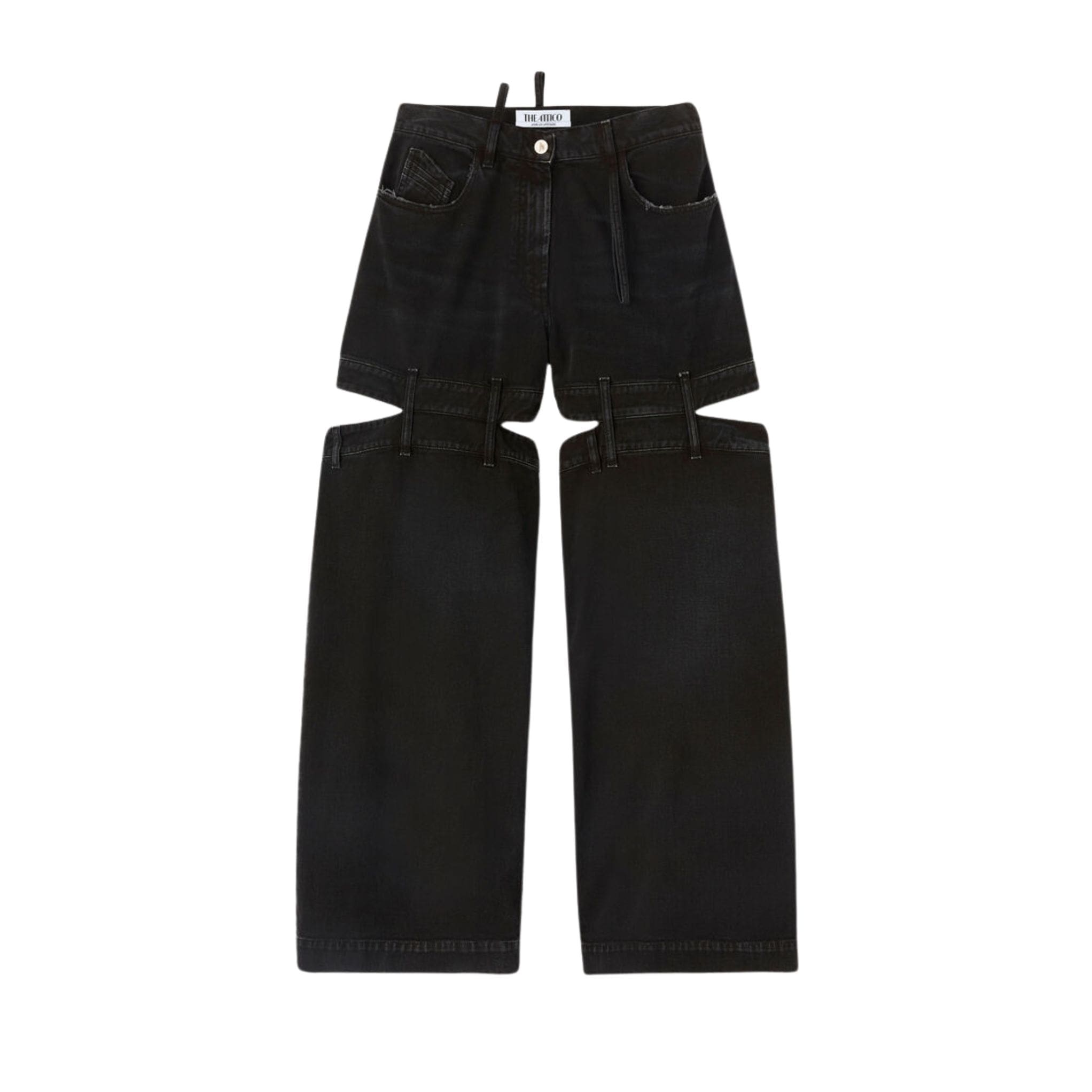 THE ATTICO ASHTON BLACK LONG PANTS