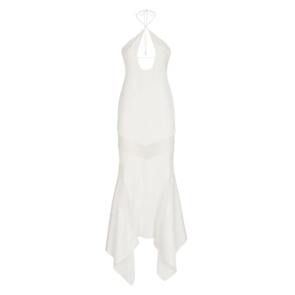 the attico ''saskia'' white midi dress