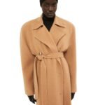 MAGDA BUTRYM CASHMERE WRAP COAT IN CAMEL