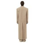 MAGDA BUTRYM SINGLE-BREASTED LONG WOOL COAT IN TAUPE