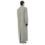 MAGDA BUTRYM SINGLE-BREASTED LONG WOOL COAT IN GREY