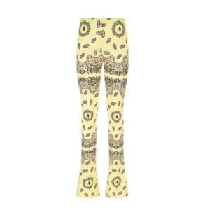 THE ATTICO WHITE, BLACK AND YELLOW BANDANA LONG PANTS