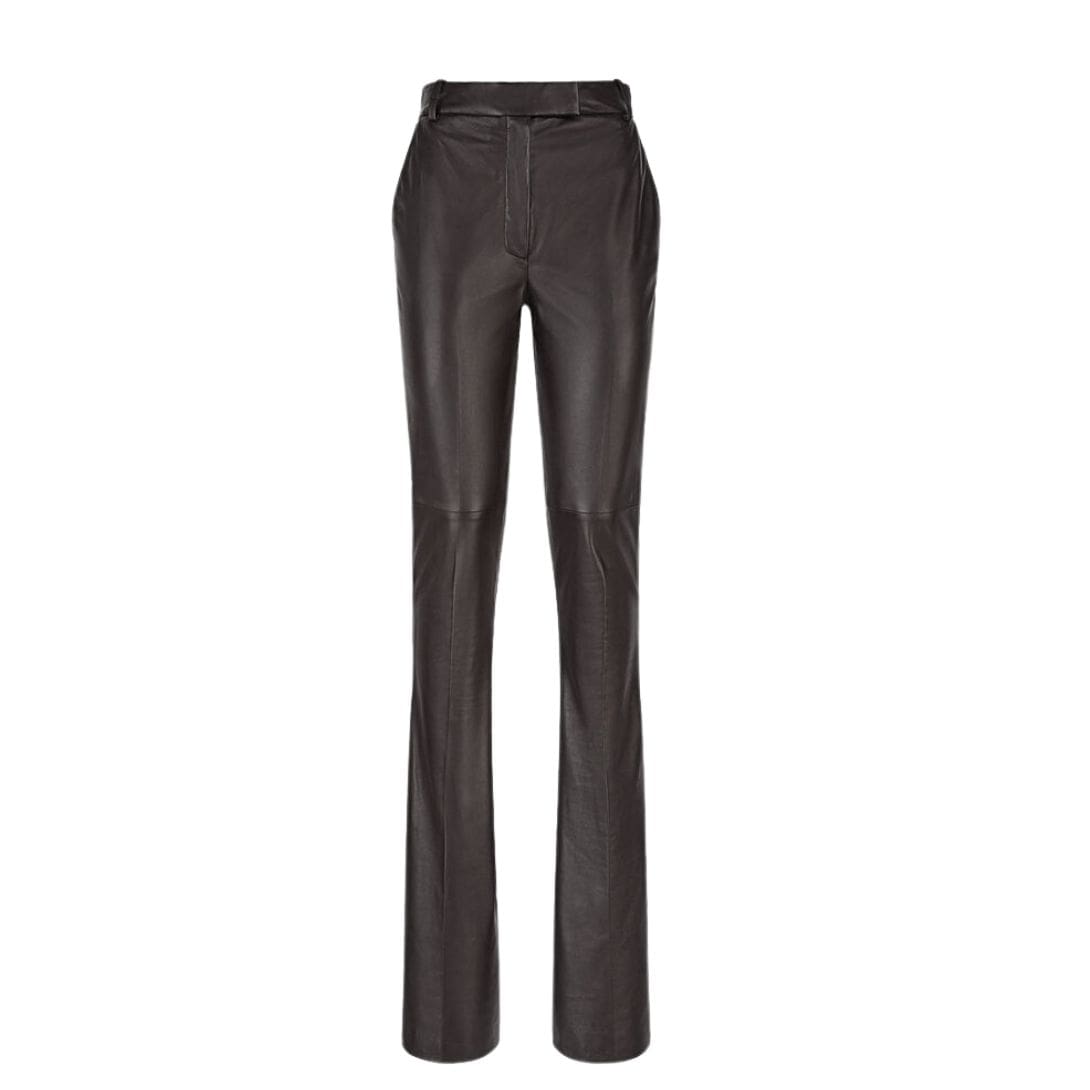 THE ATTICO PIAF DARK BROWN LONG PANTS