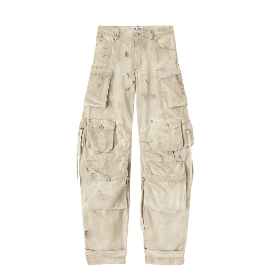 THE ATTICO FERN NATURAL MARBLE LONG PANTS