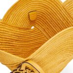 LOEWE PETAL BASKET BAG IN RAFFIA AND CALFSKIN