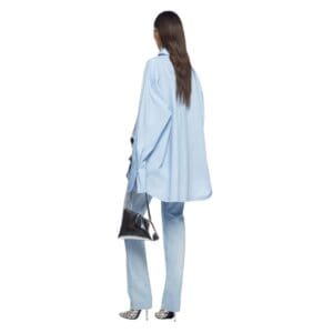 THE ATTICO FAY VINTAGE BLUE MINI SKIRT