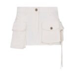 THE ATTICO FAY WHITE MINI SKIRT