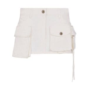 THE ATTICO FAY WHITE MINI SKIRT