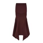 THE ATTICO DARK BROWN MIDI SKIRT