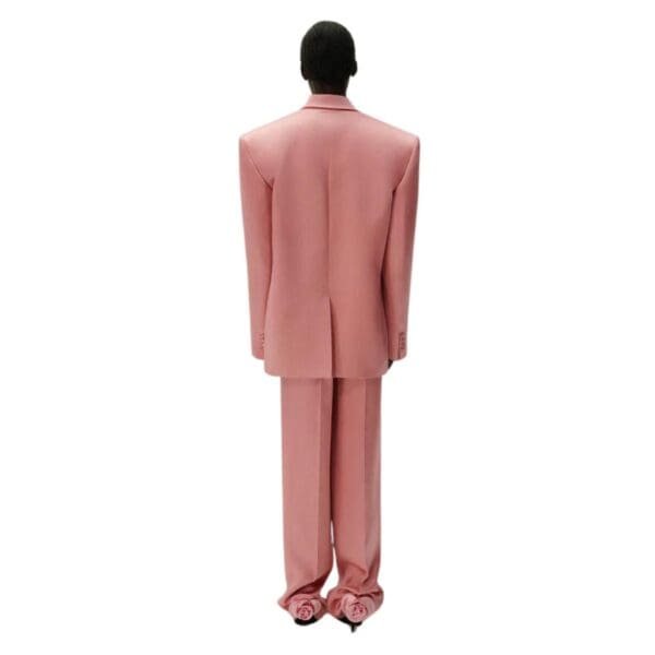 MAGDA BUTRYM WILD LEG SILK TAILORED PANTS IN PINK