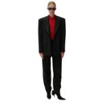 MAGDA BUTRYM TAPERED WOOL TROUSERS IN BLACK