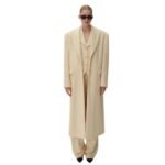 MAGDA BUTRYM FITTED BOUCLE BLAZER IN BEIGE