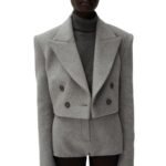 MAGDA BUTRYM WOOL HOT SHORTS IN GREY