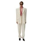 MAGDA BUTRYM CLASSIC OVERSIZED WOOL BLAZER IN CREAM