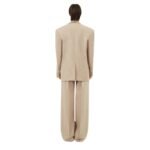 MAGDA BUTRYM CASHMERE WIDE-LEG TROUSERS IN TAUPE