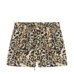 NANUSHKA AMIL SILK TWILL SHORTS LEOPARD