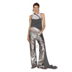 THE ATTICO SILVER LONG PANTS