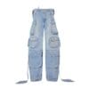 THE ATTICO SKY BLUE LONG PANTS