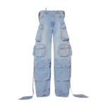 THE ATTICO SKY BLUE LONG PANTS