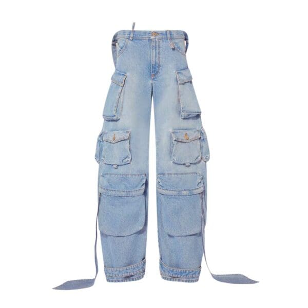THE ATTICO SKY BLUE LONG PANTS