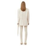 MAGDA BUTRYM TAILORED OVERSIZED HANDWOVEN BLAZER IN CREAM