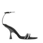 THE ATTICO ''ESTER'' BLACK AND CRYSTAL SANDAL