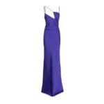  THE ATTICO ''MELVA'' VIVID VIOLET LONG DRESS