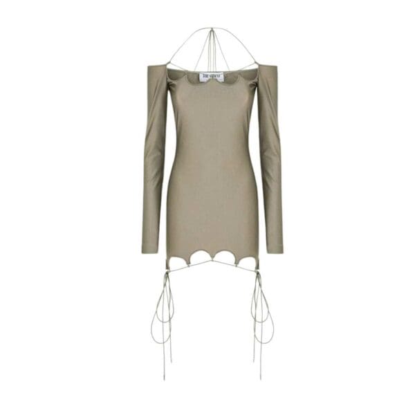 THE ATTICO "LYNA" MILITARY MINI DRESS