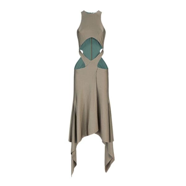 THE ATTICO "MAGNOLIA" MILITARY LONG DRESS