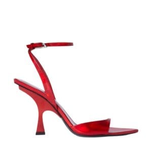 THE ATTICO ”GG” SANDAL MISMATCHED VIBRANT RED