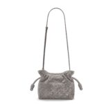 LOEWE FLAMENCO CLUTCH MINI BAG IN FLOCKED DENIM