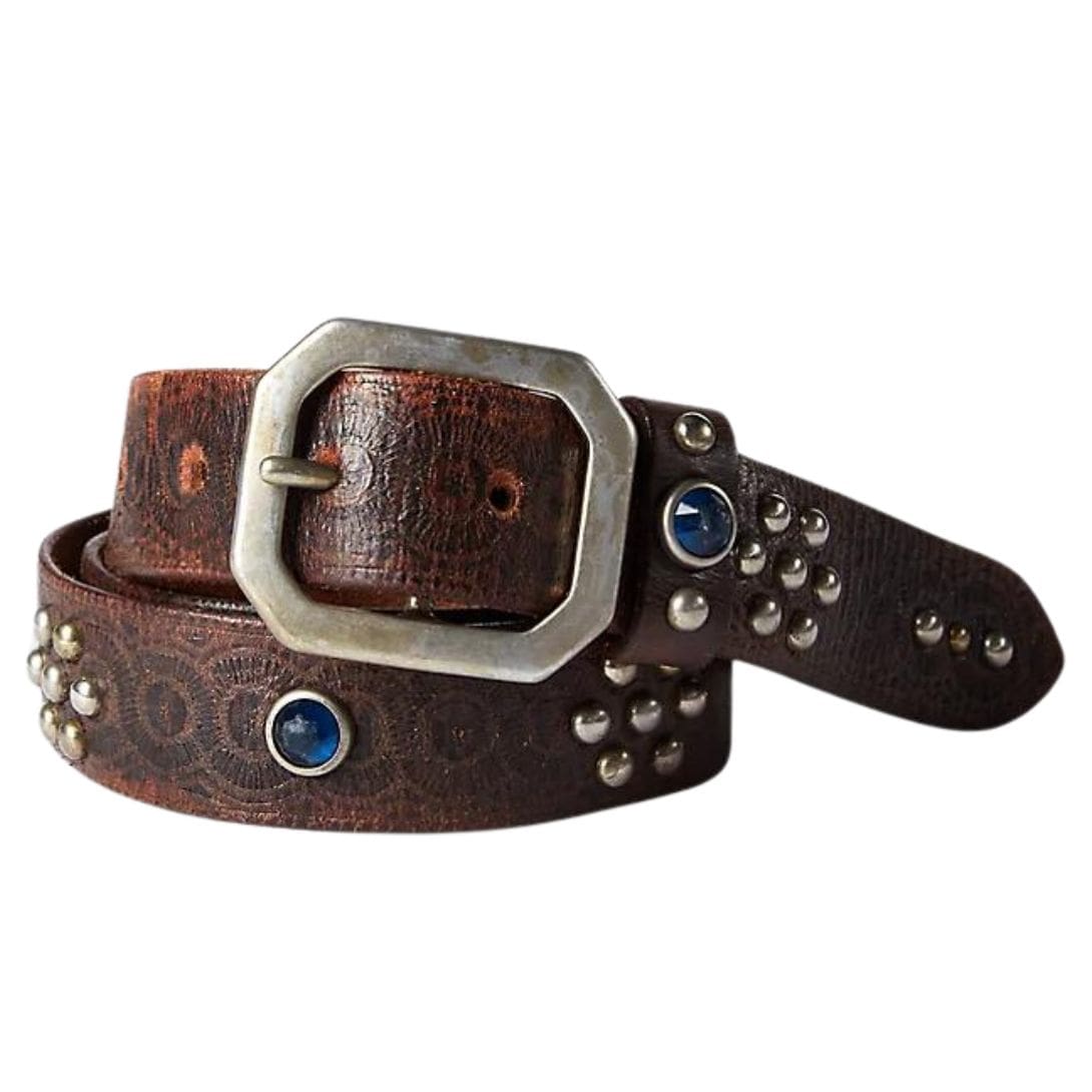 RALPH LAUREN STUDDED LEATHER BELT