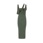 THE ATTICO IVY GREEN MIDI DRESS