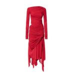 THE ATTICO VIBRANT RED MIDI DRESS