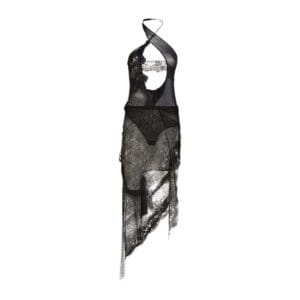 THE ATTICO BLACK MINI DRESS