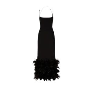 THE ATTICO BLACK MIDI DRESS