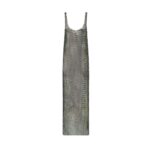 THE ATTICO MILITARY GREEN LONG DRESS