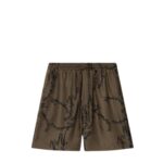 NANUSHKA DOXXI PRINTED SILK-TWILL SHORTS CALLIGRAPH KHAKI