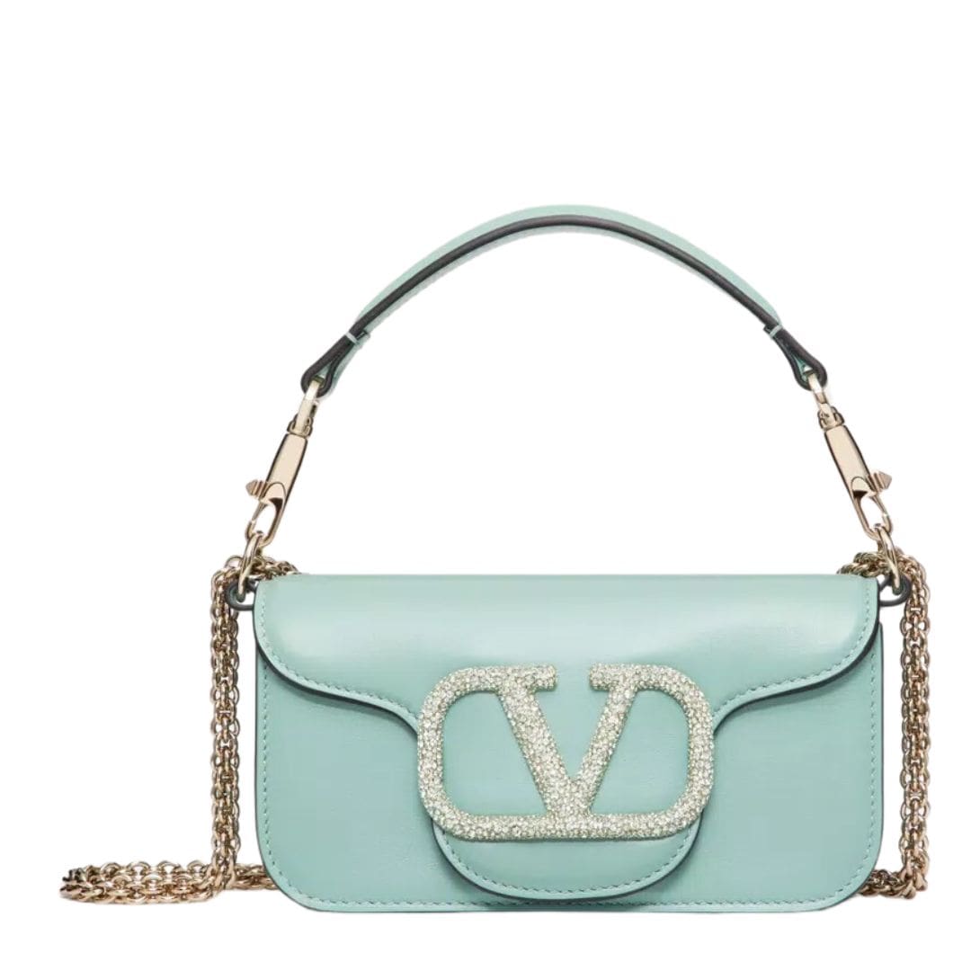 VALENTINO GARAVANI LOCÒ SMALL SHOULDER BAG WITH JEWEL LOGO