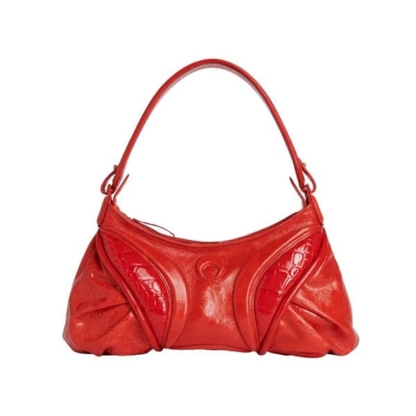 MARINE SERRE EMBOSSED LEATHER FUTURA RED