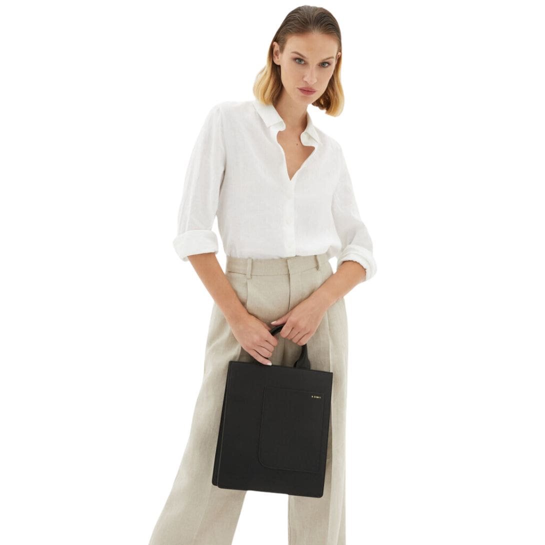 VALEXTRA BOXY TOP HANDLE MINI BAG