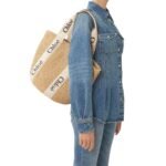 CHLOE LARGE WOODY BASKET WHITE